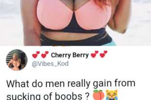 See unexpected answers Twitter user gets after asking "What do men really gain from sucking of boobs?"