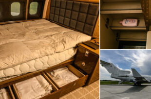 See inside Jeffrey Epstein’s rusting private jet he used in sex trafficking his victims around the world.