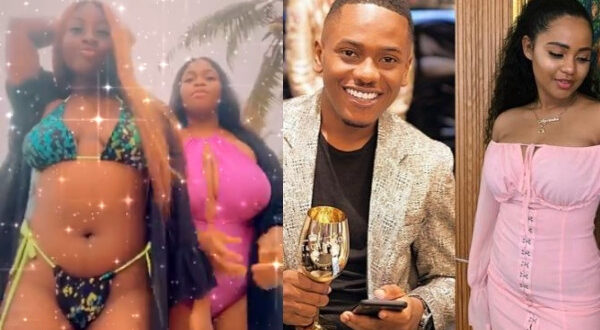 Cheating scandal: Actor Timini Egbuson's girlfriend, Lydia dragged by alleged side chick and her friends