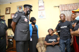 Lagos police chief visits family of girl raped to death.